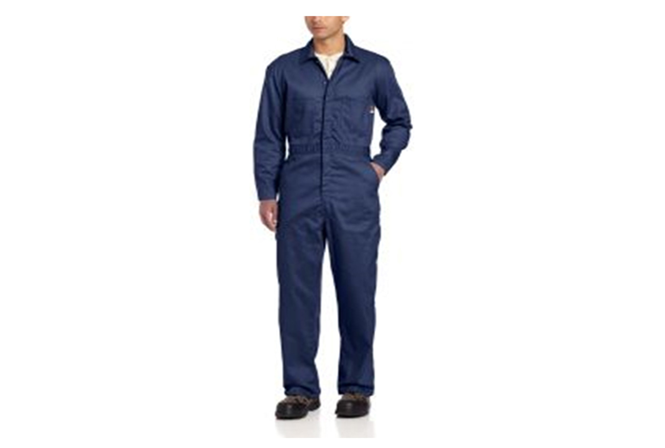 Walls Men's Flame-Resistant Contractor Coverall, Navy